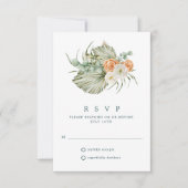 Herfst Bloemen Rustiek Outdoor Wedding RSVP Kaartje (Voorkant)