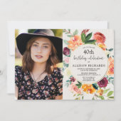 Herfst Bloemen Rustiek Verjaardag, Volwassene Elke Kaart (Voorkant)