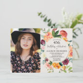 Herfst Bloemen Rustiek Verjaardag, Volwassene Elke Kaart (Staand voorkant)