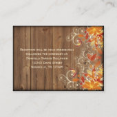 Herfst Bloemen Rustieke Herfst Bruiloft Receptie K Informatiekaartje (Achterkant)