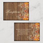 Herfst Bloemen Rustieke Herfst Bruiloft Receptie K Informatiekaartje (Voorkant / Achterkant)