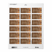 Herfst Bloemen Rustieke Houten Herfst Adresetikett Etiket (Full Sheet)