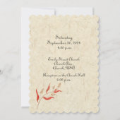 Herfst Bloemen Sinaasappel bruiloft Kaart (Achterkant)