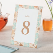 Herfst Bloemen Tafelnummer' Reclamebord Met Voetstuk (Insitu)