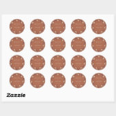 Herfst Bloemen Terracotta bruiloft Ronde Sticker (Vel)