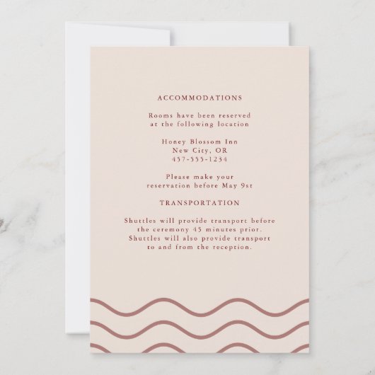 Herfst Bloemen Terracotta Pampas Grass Wedding Kaart (Achterkant)