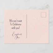 Herfst Bloemen Terracotta Sage Blush Bruiloft Aankondigingskaart (Achterkant)