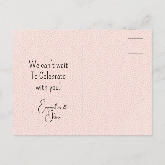 Herfst Bloemen Terracotta Sage Blush Bruiloft Aankondigingskaart (Achterkant)