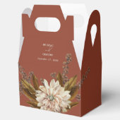 Herfst Bloemen Terracotta Waterverf Herfstbruiloft Bedankdoosjes (Geopend)