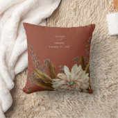 Herfst Bloemen Terracotta Waterverf Herfstbruiloft Kussen (Deken)