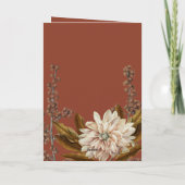 Herfst Bloemen Terracotta Waterverf Herfstbruiloft Programma (Achterkant)