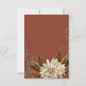 Herfst Bloemen Terracotta Waterverf Herfstbruiloft RSVP Kaartje (Achterkant)