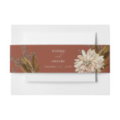 Herfst Bloemen Terracotta Waterverf Herfstbruiloft Uitnodigingen Wikkel (Voorkant Voorbeeld)