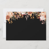 Herfst Bloemen Thanksgiving Diner Kaart (Achterkant)