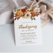 herfst bloemen Thanksgiving diner Kaart