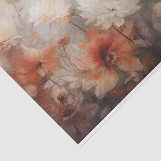 Herfst Bloemen Thanksgiving Halloween Decoupage Tissuepapier (Detail)