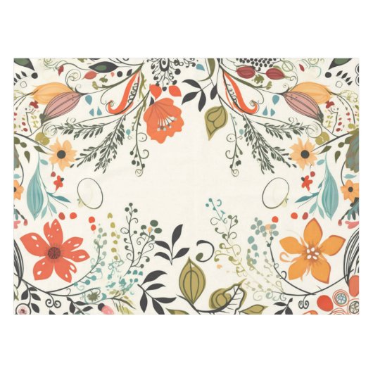 Herfst Bloemen Thanksgiving Tafelkleed (Voorkant (Horizontaal))