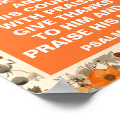 Herfst Bloemen Thanksgiving Wall Art Print (Hoek)