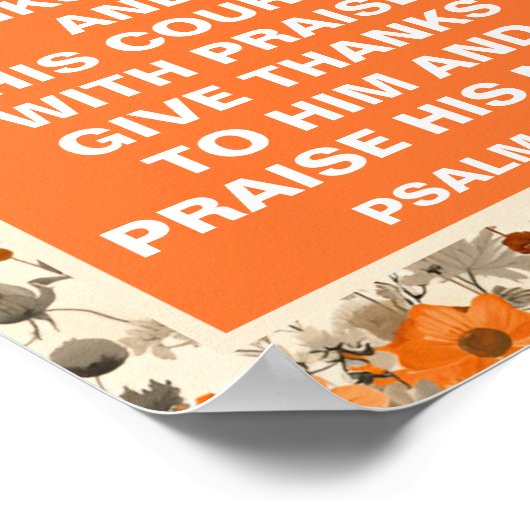  Herfst Bloemen Thanksgiving Wall Art Print (Hoek)