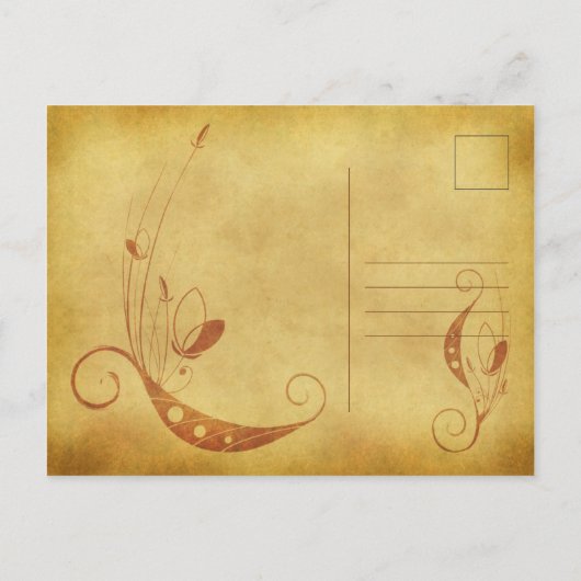  Herfst Bloemen Trouwen Save the Date Briefkaart (Achterkant)