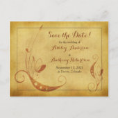  Herfst Bloemen Trouwen Save the Date Briefkaart (Voorkant)