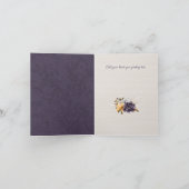 Herfst Bloemen Trouwfoto Dank u Bedankkaart (Binnen)