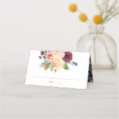 Herfst Bloemen Trouwplaats Kaart Plaatskaartje (Voorkant)