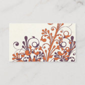 Herfst Bloemen Trouwplaats of Escort Kaarten Plaatskaartje (Achterkant)