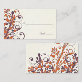 Herfst Bloemen Trouwplaats of Escort Kaarten Plaatskaartje (Voorkant / Achterkant)