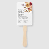 Herfst Bloemen Trouwprogramma Handwaaier (Voorkant)