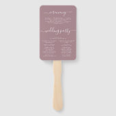 Herfst Bloemen Trouwprogramma Handwaaier (Achterkant)