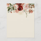 herfst bloemen uitnodiging voor het huishouden (Achterkant)