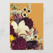 Herfst Bloemen Uitvaart Memorial Aankondiging (Achterkant)