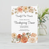 Herfst Bloemen VriendenUitnodiging Kaart (Staand voorkant)