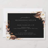 Herfst Bloemen Vriendsgiving Diner Party Kaart (Voorkant)