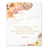 Herfst Bloemen Vrijgezellenfeest Appelcider Foto Afdruk (Voorkant)