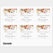 Herfst Bloemen Vrijgezellenfeest Favorieten Vierkante Sticker (Vel)