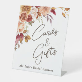 Herfst Bloemen Vrijgezellenfeest Kaarten & Cadeaus Reclamebord Met Voetstuk