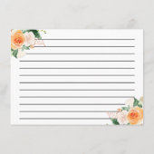 Herfst Bloemen Vrijgezellenfeest Recept Kaart (Achterkant)