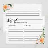 Herfst Bloemen Vrijgezellenfeest Recept Kaart (Voorkant / Achterkant)
