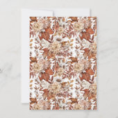 Herfst Bloemen Vrijgezellenfeest Spel Kaart (Achterkant)