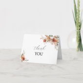 Herfst Bloemen Waterverf Baby shower Dank u Bedankkaart (Voorkant)