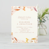 Herfst Bloemen Waterverf Boho repetitie diner Kaart (Staand voorkant)