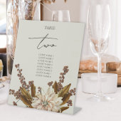 Herfst Bloemen Waterverf Herfst Bruiloft Tafel Num Reclamebord Met Voetstuk