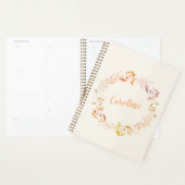 Herfst Bloemen Waterverf krans monogram Planner (Display)