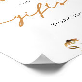 Herfst Bloemen Waterverf Pompoen Kaarten en gesche Poster (Hoek)