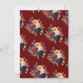 Herfst Bloemen Waterverf Sikh Ik Onkar Bruiloft Kaart (Achterkant)