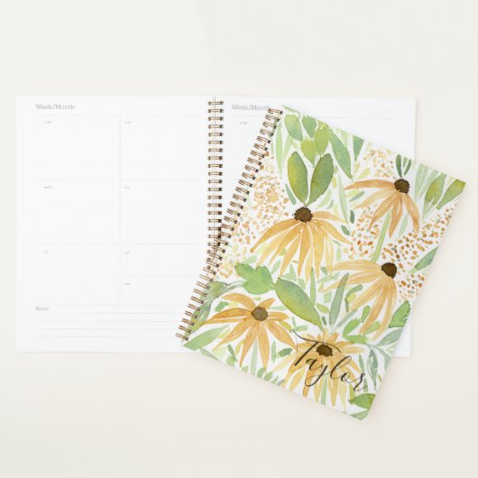 Herfst Bloemen Waterverf Zonnebloemen Planner (Display)