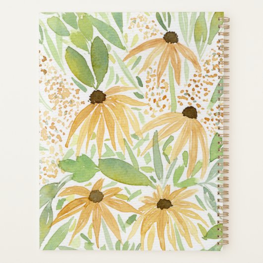 Herfst Bloemen Waterverf Zonnebloemen Planner (Achterkant)