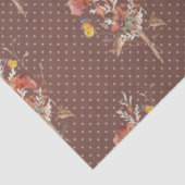 Herfst Bloemen Wildbloem Vlinder Bruin Decoupage Tissuepapier (Detail)